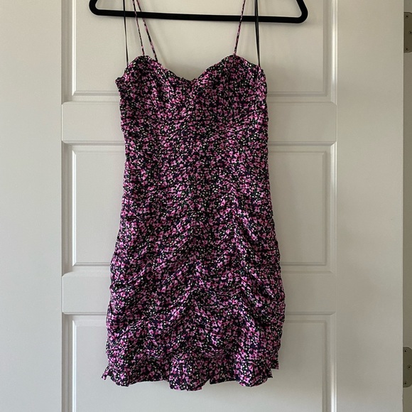 Mini Ruched Floral Dress M - Picture 1 of 5